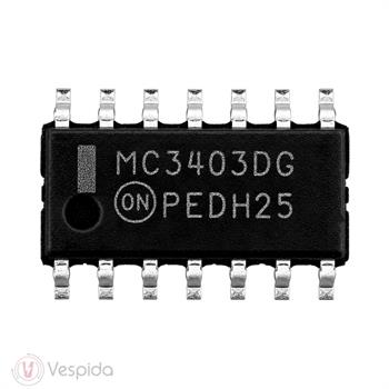 آی ‌سی آپ‌امپ چهارگانه MC3403DR2G SMD - فروشگاه اینترنتی وسپیدا