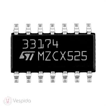 آی ‌سی تقویت‌ کننده عملیاتی چهارکاناله MC33174DT - فروشگاه اینترنتی وسپیدا