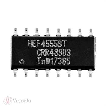 آی سی دیکودر ۱ به ۴ دوگانه HEF4555BT