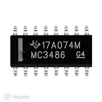 آی سی گیرنده خط تفاضلی چهارکاناله MC3486 - فروشگاه اینترنتی وسپیدا